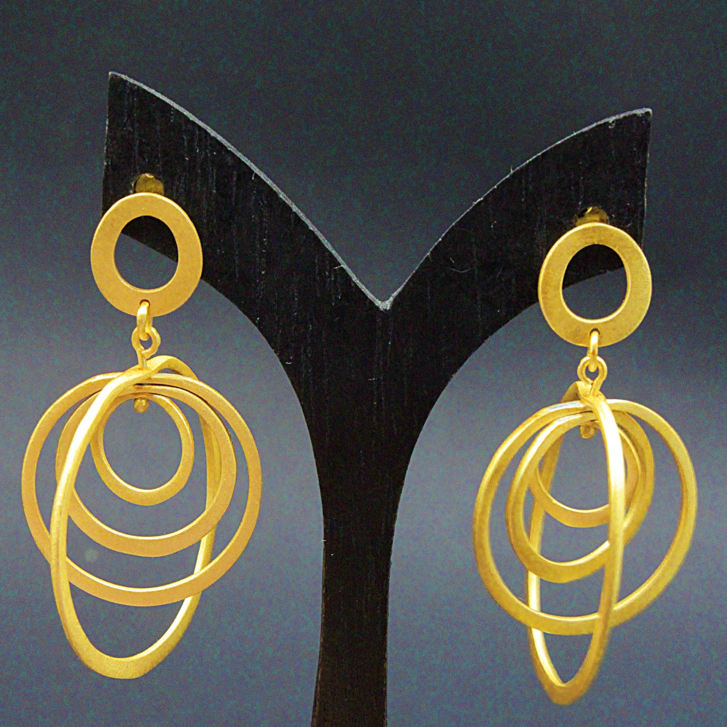 MILLE ANELLI gold plated designer earrings-4
