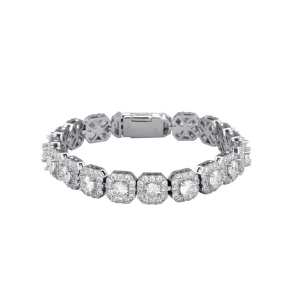 Pulsera cubana de moda para hombre con circonitas