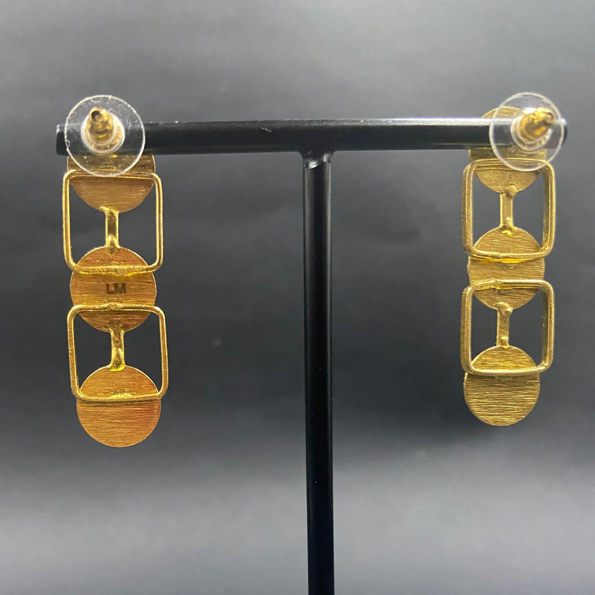 Pendientes GANTE bañados en oro-4