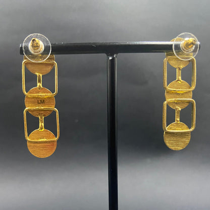 Pendientes GANTE bañados en oro-4