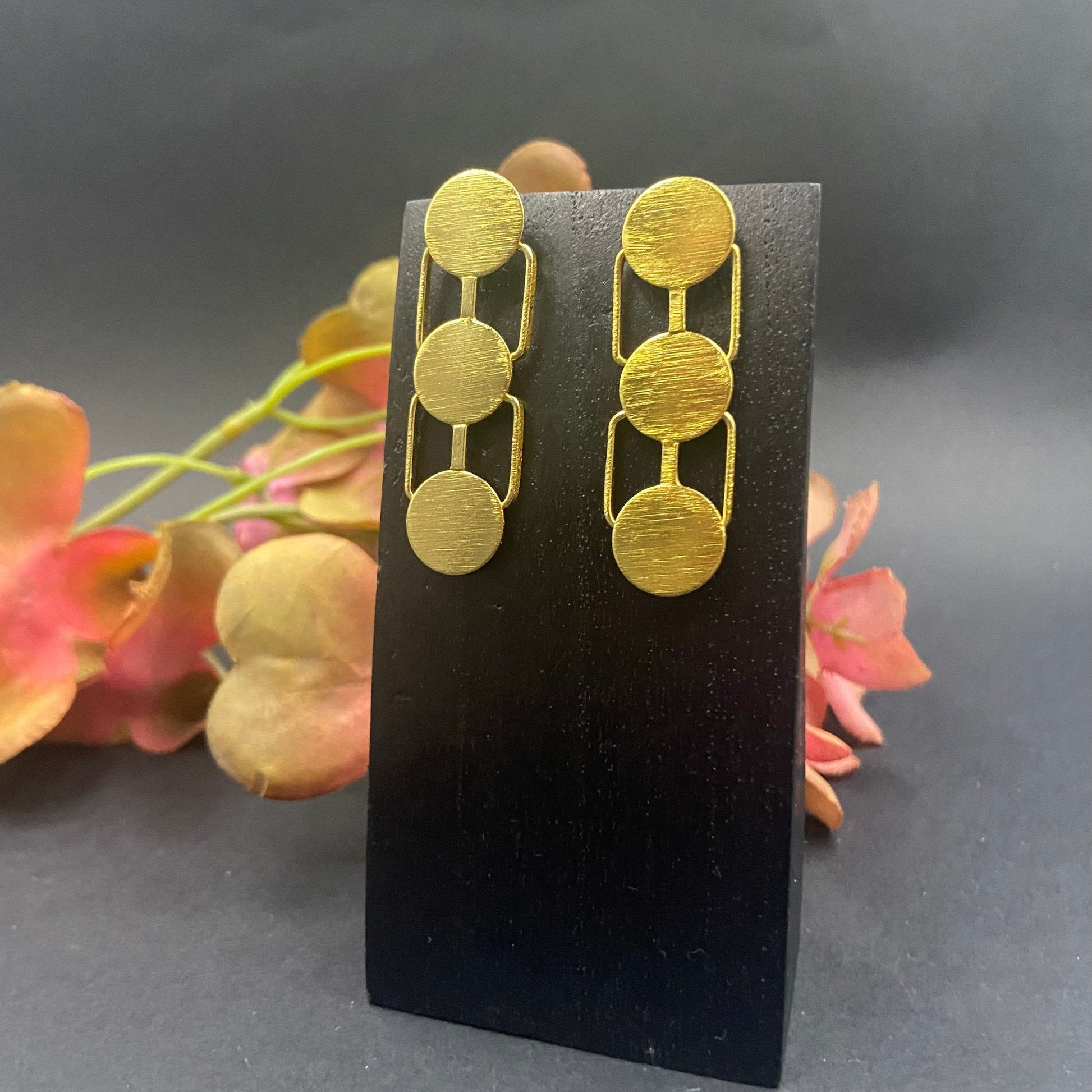 Pendientes GANTE bañados en oro-0