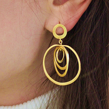 MILLE ANELLI gold plated designer earrings-3