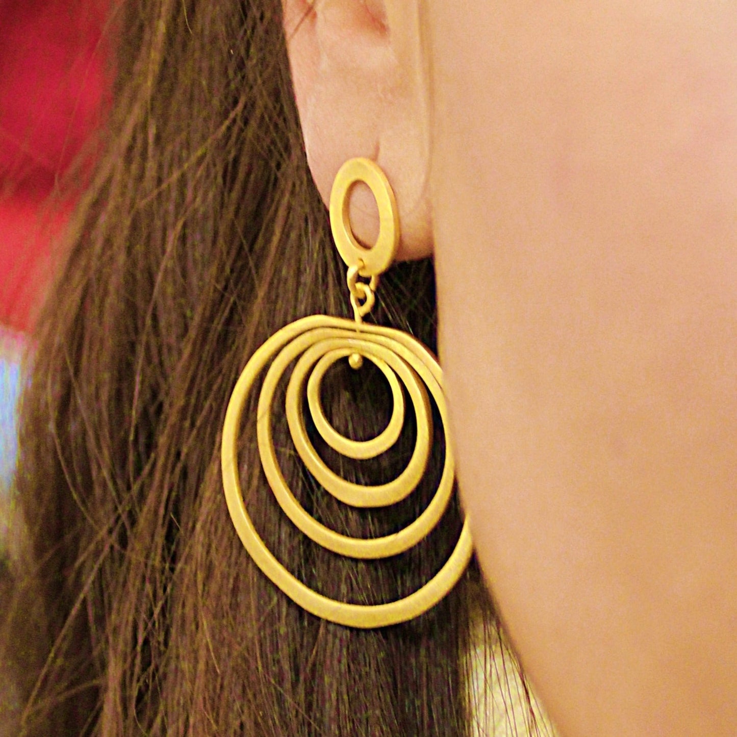 MILLE ANELLI gold plated designer earrings-0