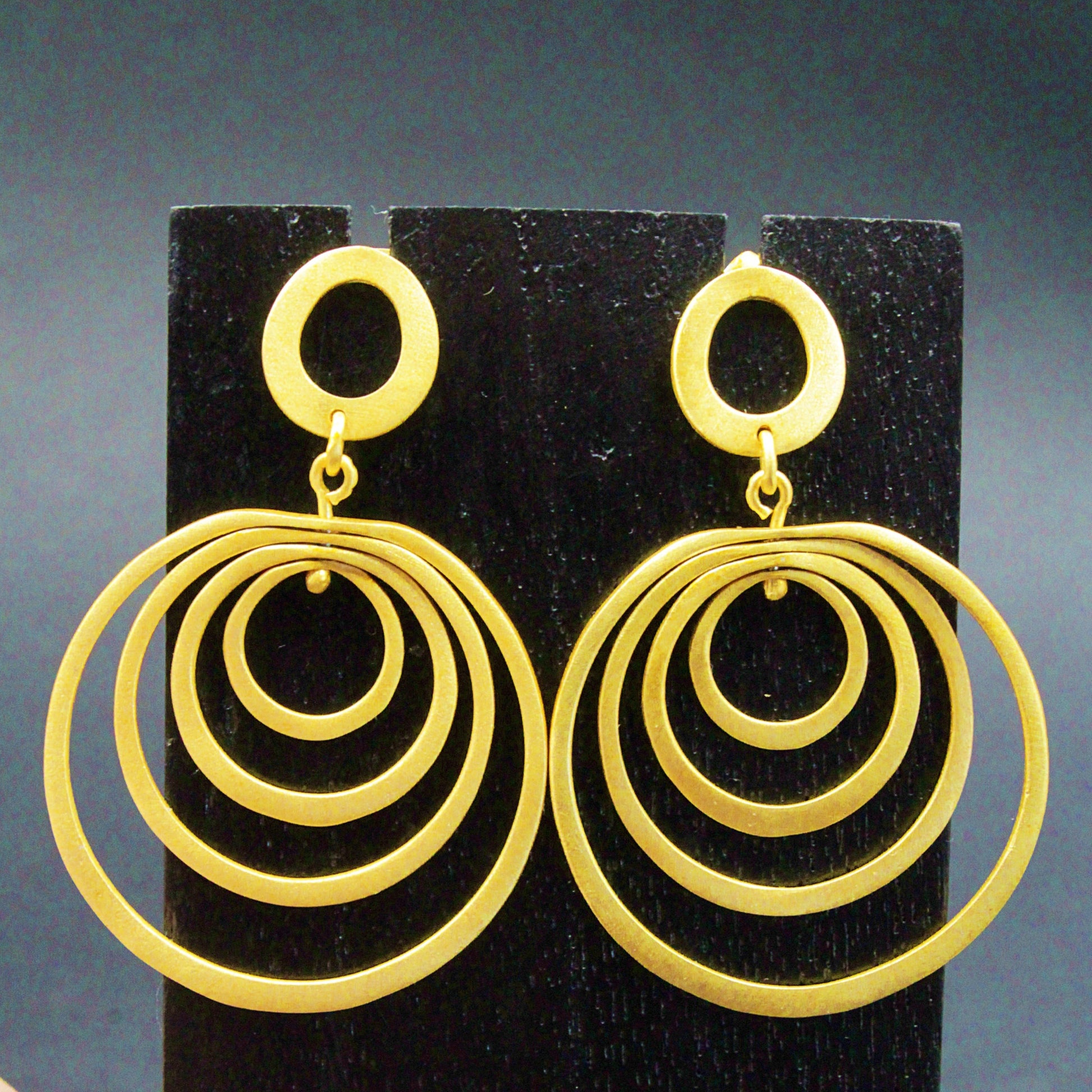 MILLE ANELLI gold plated designer earrings-1