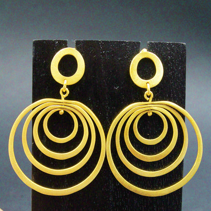 MILLE ANELLI gold plated designer earrings-1