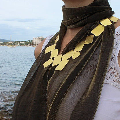 Collar MONDRIAN bañado en oro-2