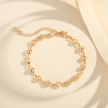 Pulsera de bolas europea y americana para hombre y mujer, estilo retro con cuentas.