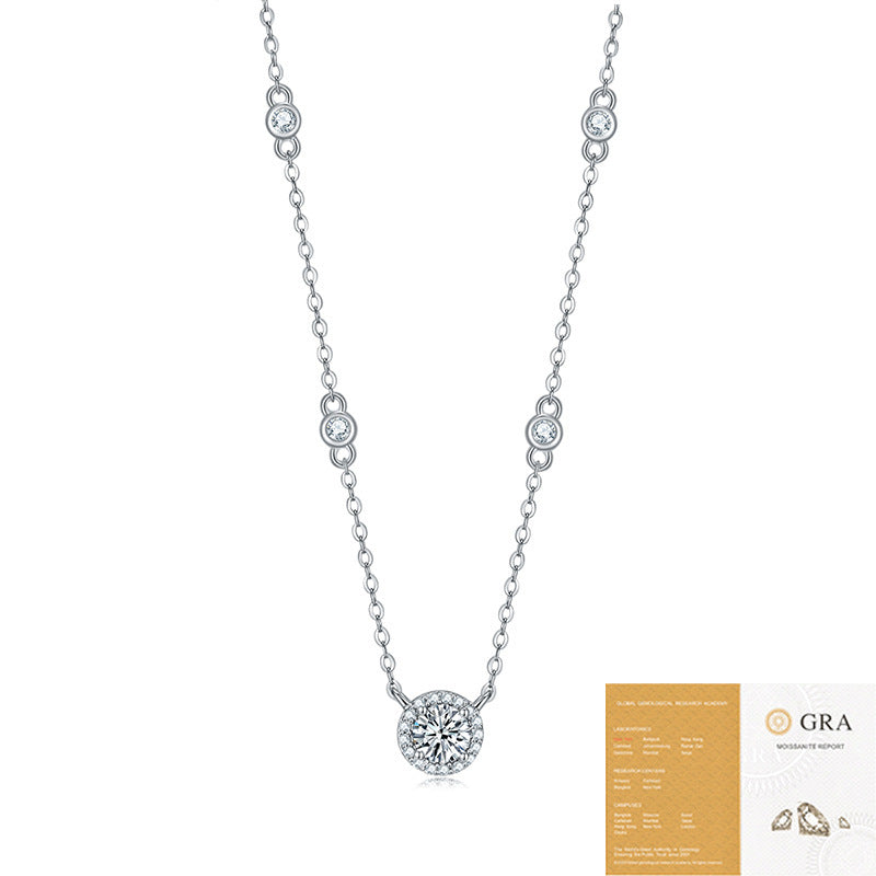 Colgante de estrella de plata 925 con forma de estrella, cadena de clavícula de moda que no se decolora.